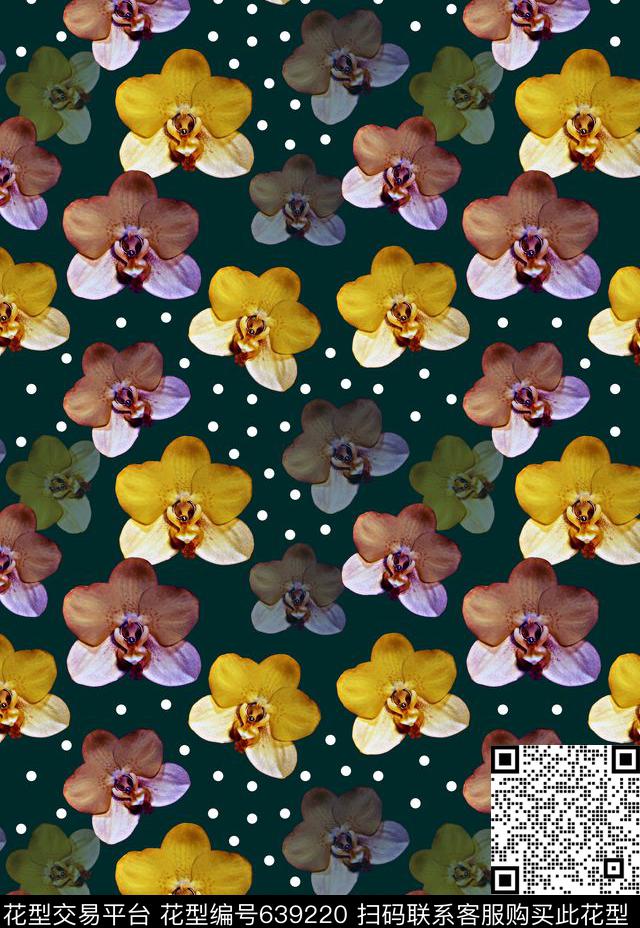 植物花卉高端女装华亿平台数码印花华亿平台下载（图片编号: 639220） - 瓦栏（Walan）