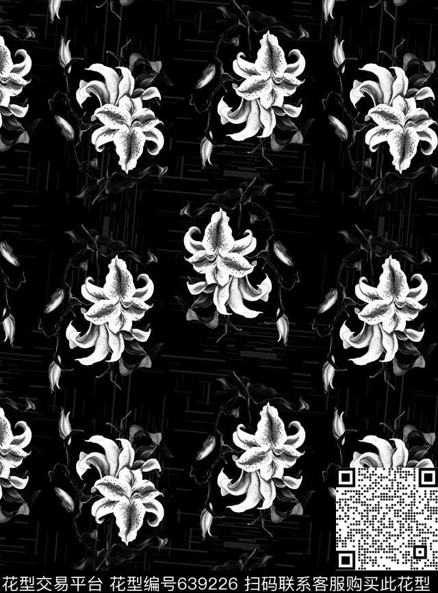 花卉植物花朵数码印花华亿平台下载（图片编号: 639226） - 瓦栏（Walan）