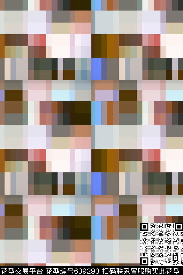 小方块几何数码印花华亿平台下载（图片编号: 639293） - 瓦栏（Walan）