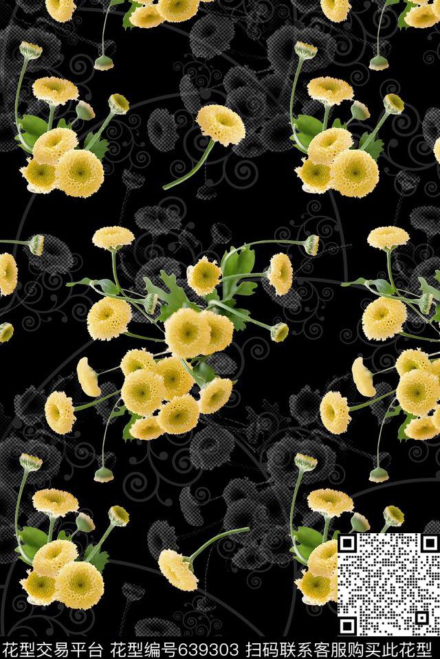 花卉野菊花泳装数码印花华亿平台下载（图片编号: 639303） - 瓦栏（Walan）
