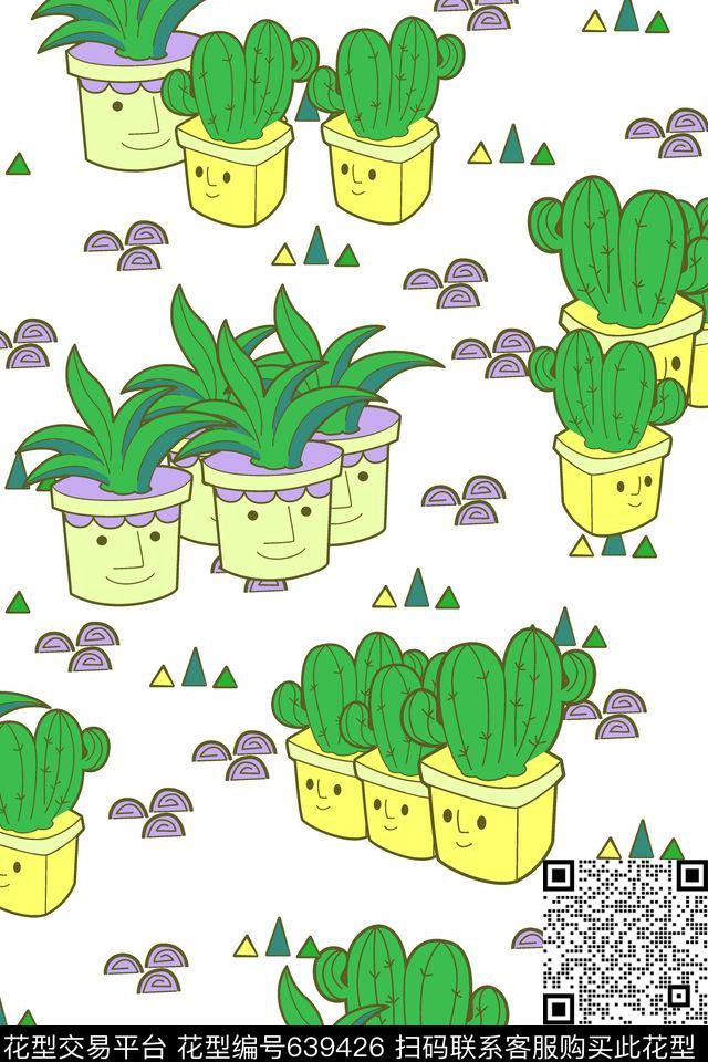 植物流行时尚卡通传统印花华亿平台下载（图片编号: 639426） - 瓦栏（Walan）