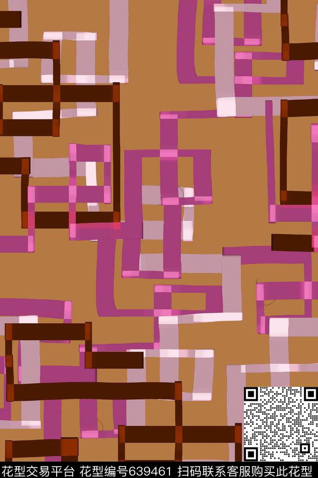 几何条纹格子泳装传统印花华亿平台下载（图片编号: 639461） - 瓦栏（Walan）