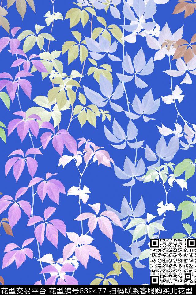 花卉叶子泳装数码印花华亿平台下载（图片编号: 639477） - 瓦栏（Walan）