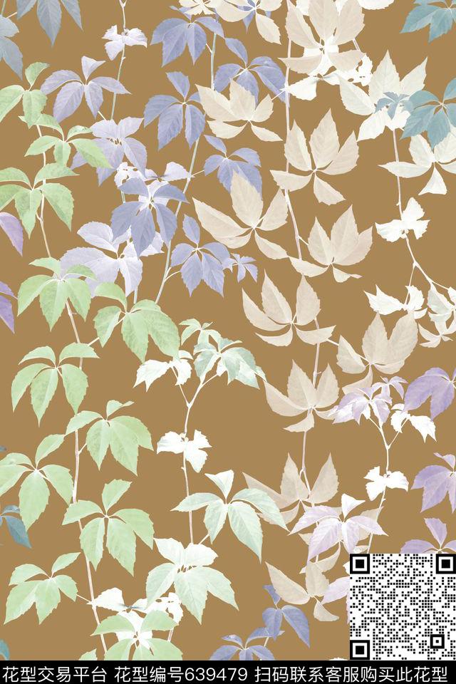 花卉叶子泳装数码印花华亿平台下载（图片编号: 639479） - 瓦栏（Walan）