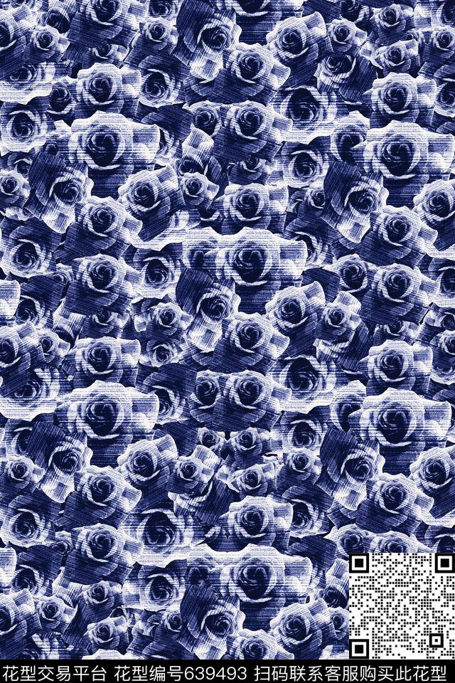 休闲时尚潮流小碎花传统印花华亿平台下载（图片编号: 639493） - 瓦栏（Walan）