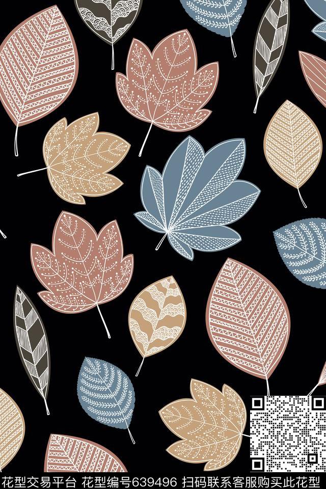 冬季树林风景传统印花华亿平台下载（图片编号: 639496） - 瓦栏（Walan）