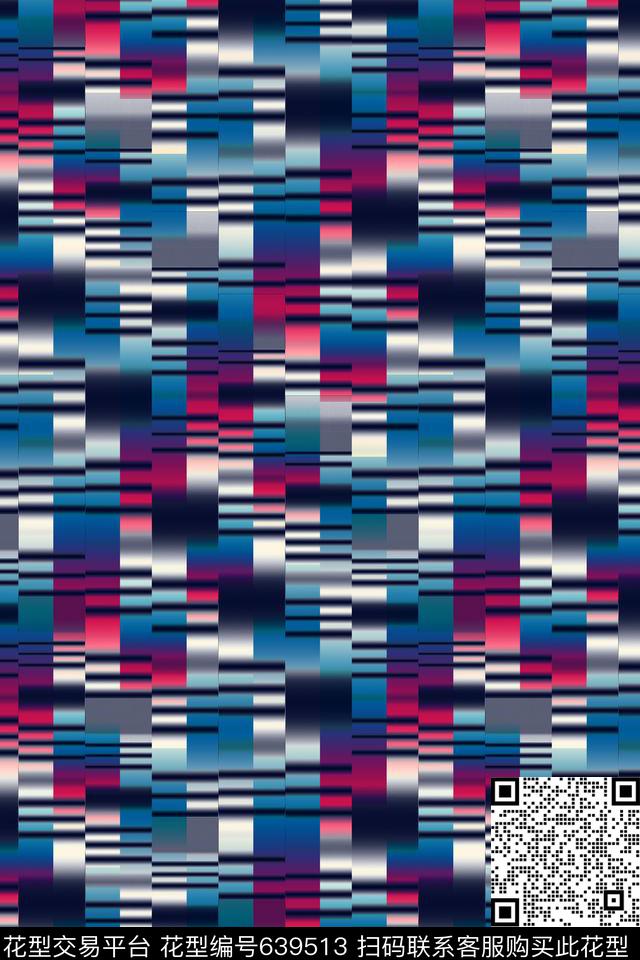 抽象色块原创英伦数码印花华亿平台下载（图片编号: 639513） - 瓦栏（Walan）