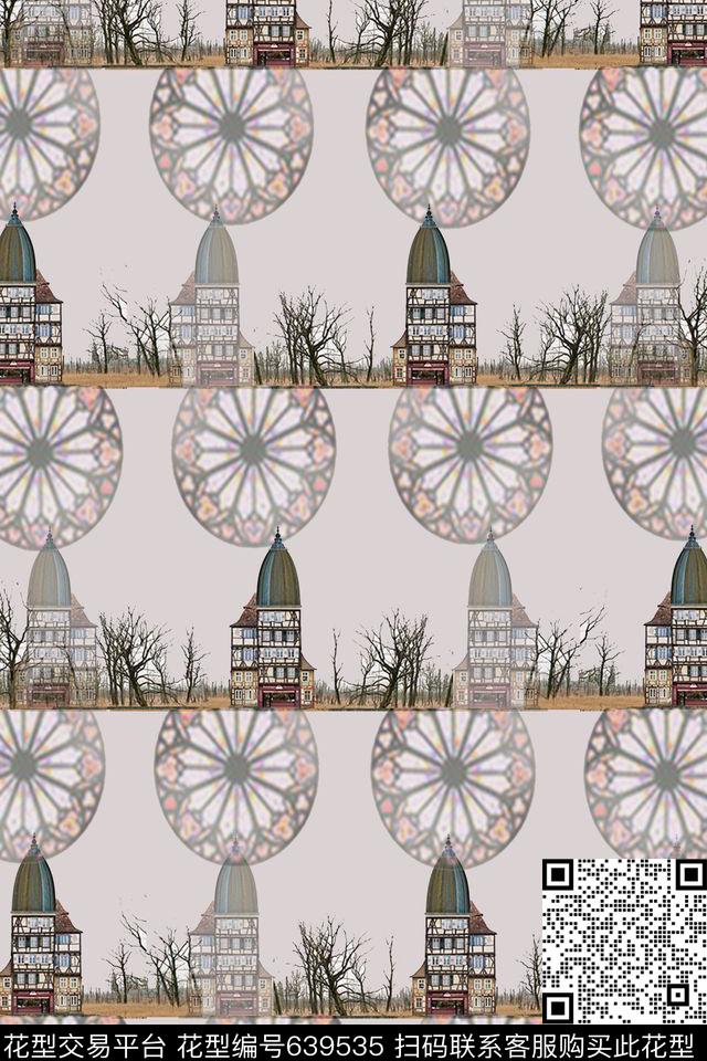 森林树林风景数码印花华亿平台下载（图片编号: 639535） - 瓦栏（Walan）