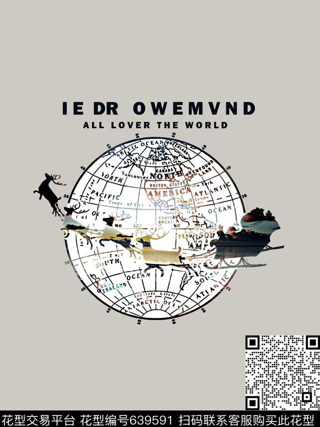 地图鹿男装T恤数码印花华亿平台下载（图片编号: 639591） - 瓦栏（Walan）