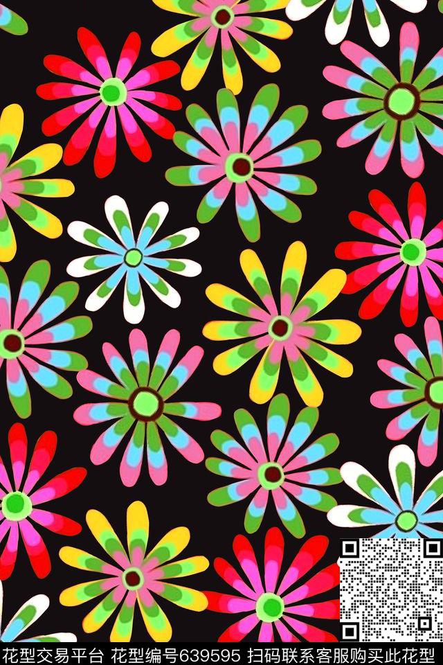 水彩花卉泳装数码印花华亿平台下载（图片编号: 639595） - 瓦栏（Walan）
