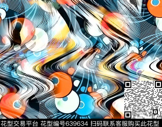 大牌几何时尚数码印花华亿平台下载（图片编号: 639634） - 瓦栏（Walan）