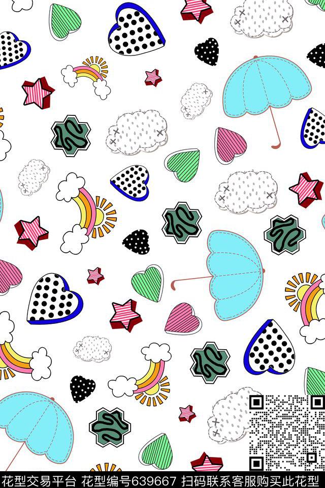 趣味流行时尚卡通传统印花华亿平台下载（图片编号: 639667） - 瓦栏（Walan）