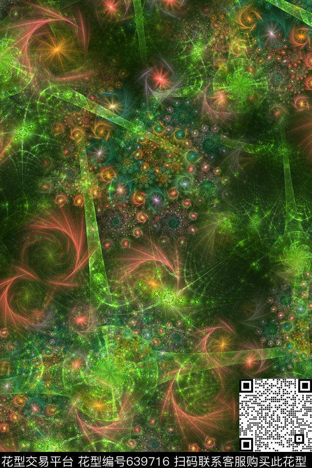 大牌现代分形数码印花华亿平台下载（图片编号: 639716） - 瓦栏（Walan）