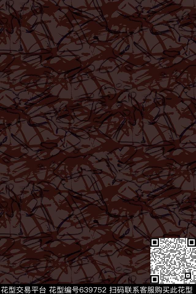 抽象笔刷纹理衬衫传统印花华亿平台下载（图片编号: 639752） - 瓦栏（Walan）