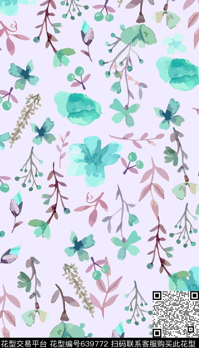小清新花卉组合泳装数码印花华亿平台下载（图片编号: 639772） - 瓦栏（Walan）