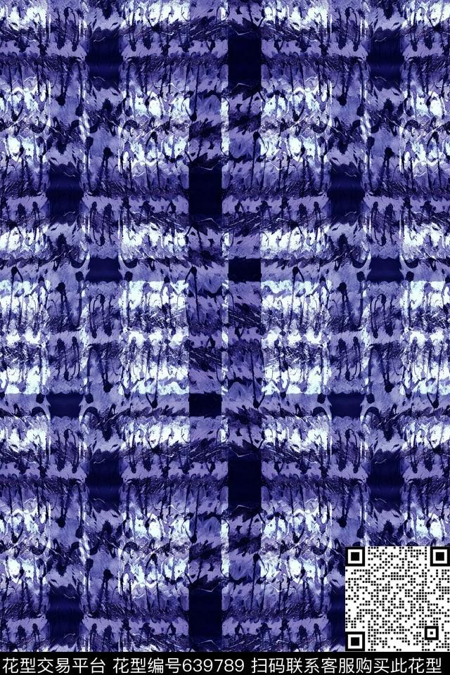 曲线波浪条纹细条纹数码印花华亿平台下载（图片编号: 639789） - 瓦栏（Walan）