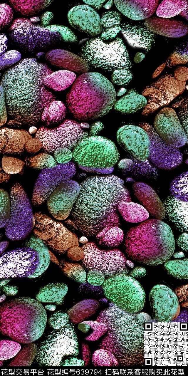 数码石头绚丽数码印花华亿平台下载（图片编号: 639794） - 瓦栏（Walan）