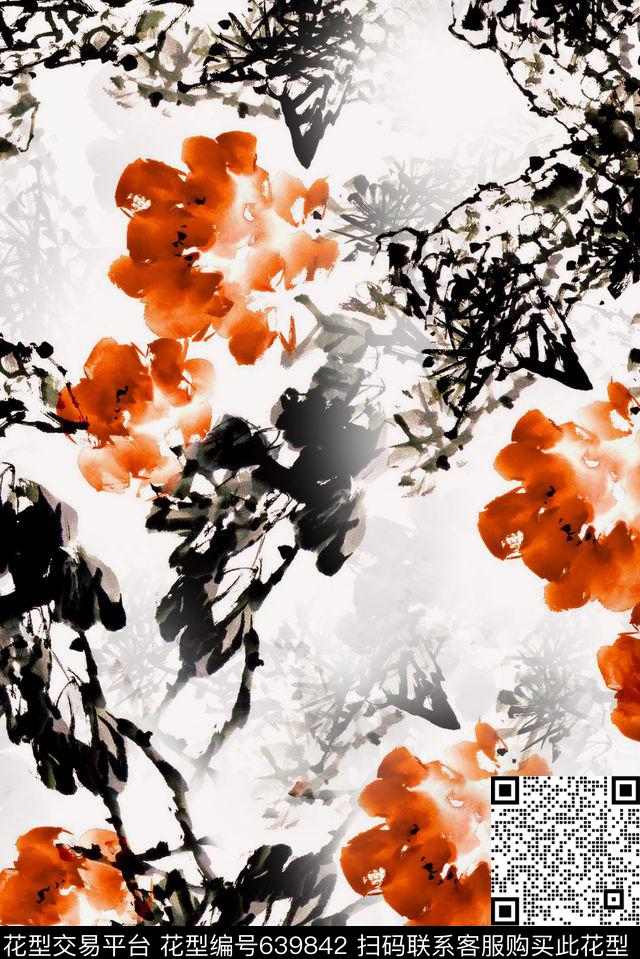 写意画国画写意写意国画数码印花华亿平台下载（图片编号: 639842） - 瓦栏（Walan）