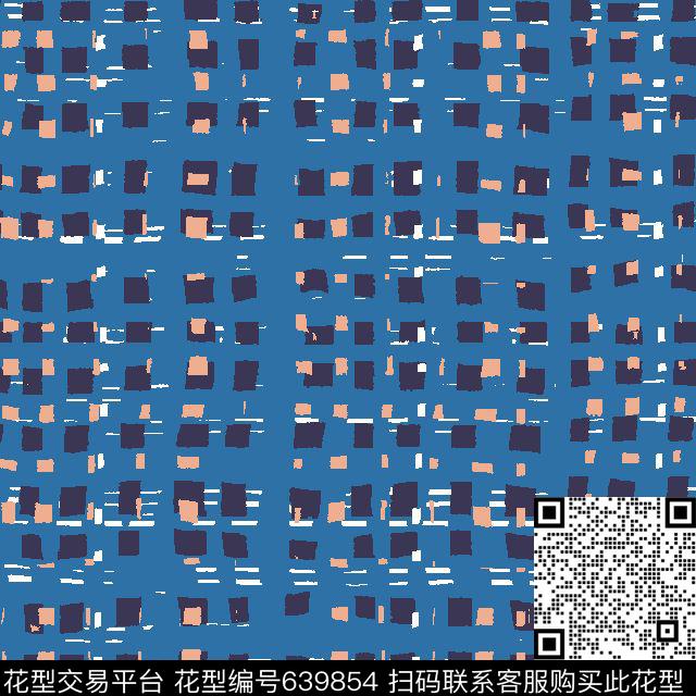 不规则几何方格色块传统印花华亿平台下载（图片编号: 639854） - 瓦栏（Walan）