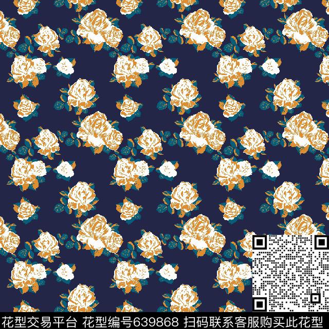 小碎花花朵花卉传统印花华亿平台下载（图片编号: 639868） - 瓦栏（Walan）