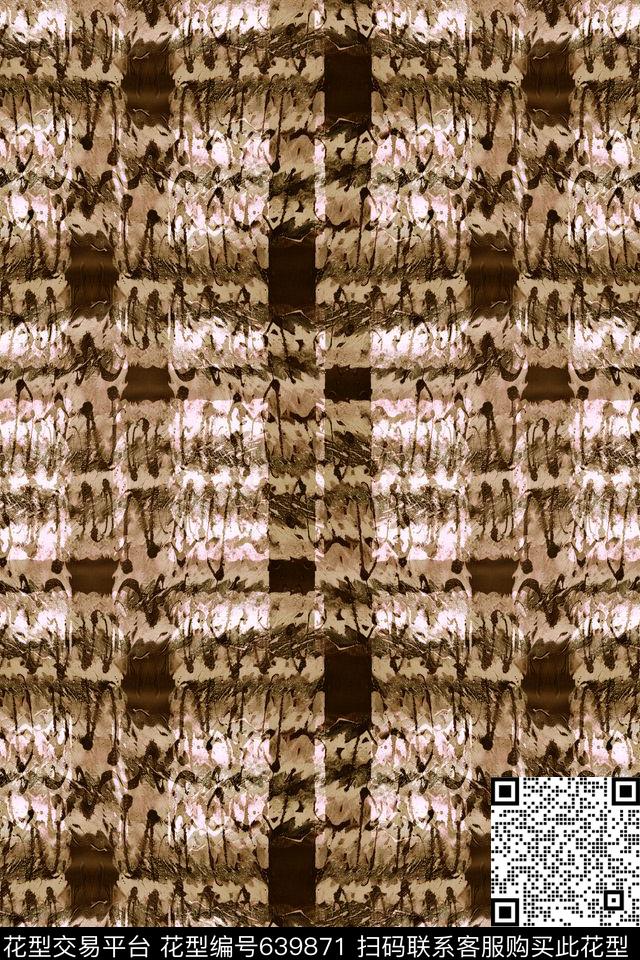 曲线波浪条纹细条纹数码印花华亿平台下载（图片编号: 639871） - 瓦栏（Walan）