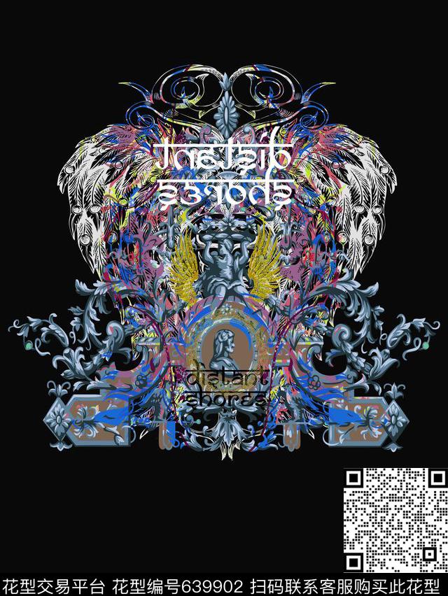 趣味时尚潮流休闲风数码印花华亿平台下载（图片编号: 639902） - 瓦栏（Walan）