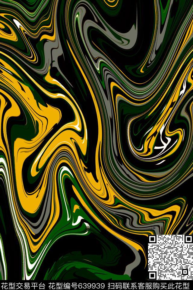 肌理流体颜料传统印花华亿平台下载（图片编号: 639939） - 瓦栏（Walan）