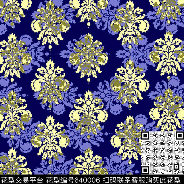 佩斯利卷草纹传统印花华亿平台下载（图片编号: 640006） - 瓦栏（Walan）