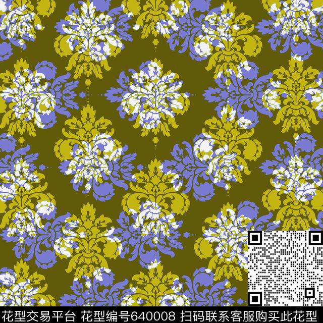 佩斯利卷草纹传统印花华亿平台下载（图片编号: 640008） - 瓦栏（Walan）