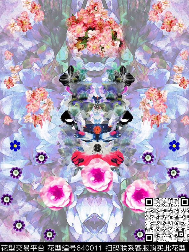 花卉乱花印花数码印花华亿平台下载（图片编号: 640011） - 瓦栏（Walan）