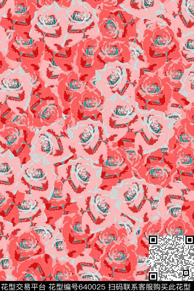 休闲时尚潮流乱花传统印花华亿平台下载（图片编号: 640025） - 瓦栏（Walan）