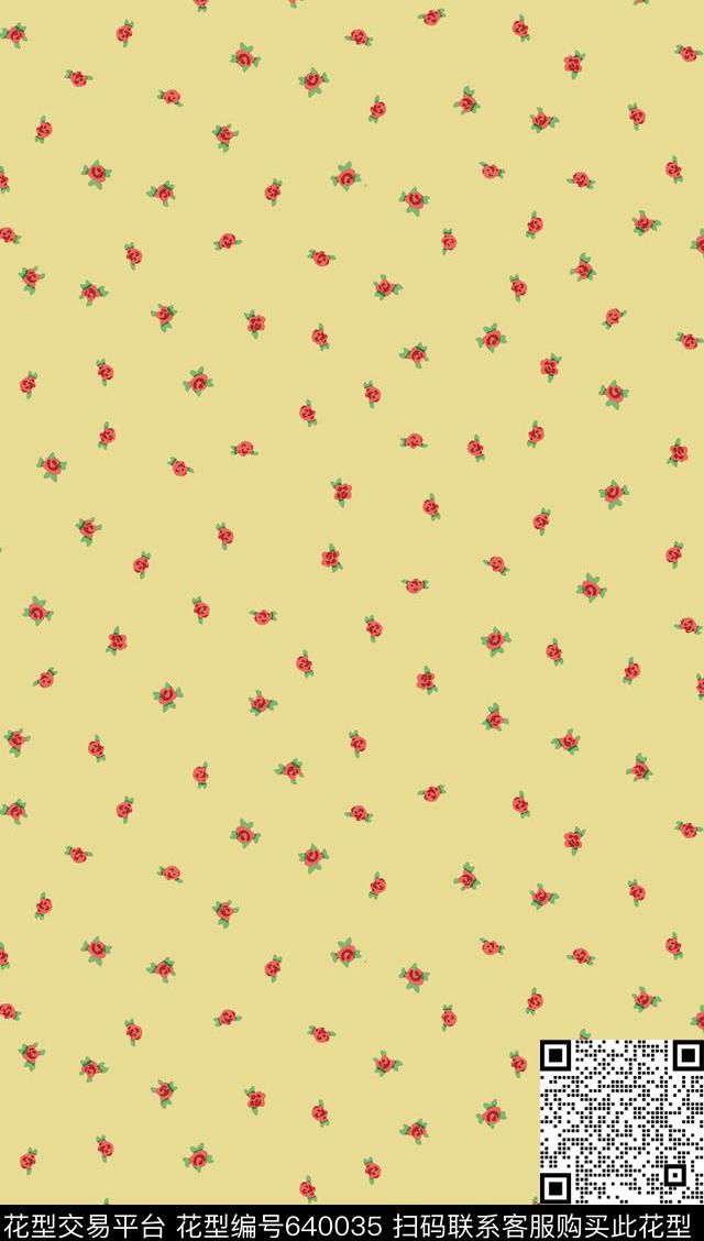 小碎花花朵花卉传统印花华亿平台下载（图片编号: 640035） - 瓦栏（Walan）