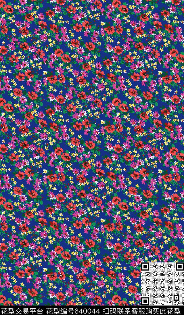 小碎花花朵花卉传统印花华亿平台下载（图片编号: 640044） - 瓦栏（Walan）
