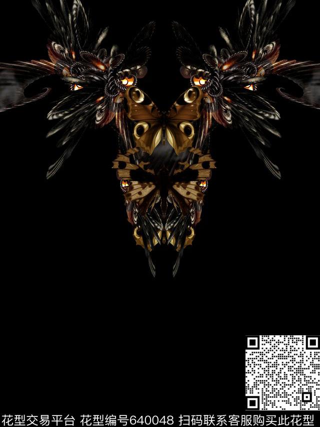 原创潮牌男装定位花眼睛扭曲辫子翅膀卫衣夹克T恤数码印花华亿平台下载（图片编号: 640048） - 瓦栏（Walan）