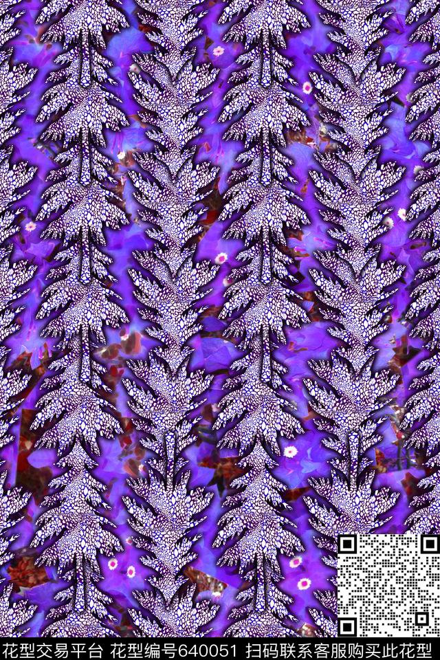 时尚男女装树纹理数码印花华亿平台下载（图片编号: 640051） - 瓦栏（Walan）