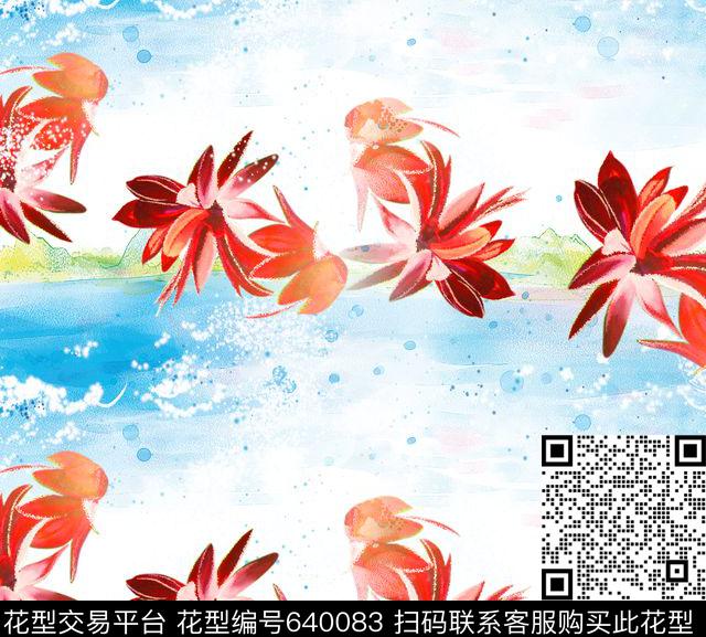 清爽热带元素泳装数码印花华亿平台下载（图片编号: 640083） - 瓦栏（Walan）