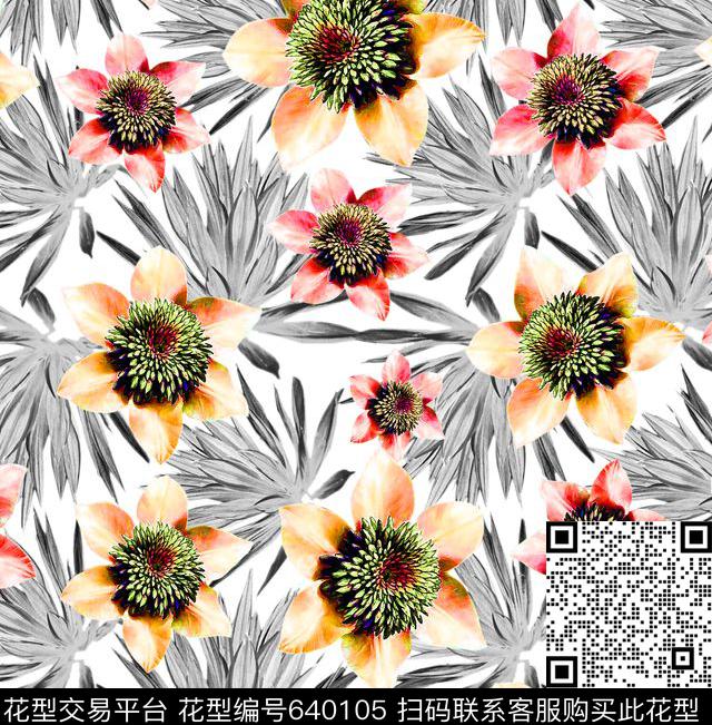 热带花卉巴西风格泳装数码印花华亿平台下载（图片编号: 640105） - 瓦栏（Walan）