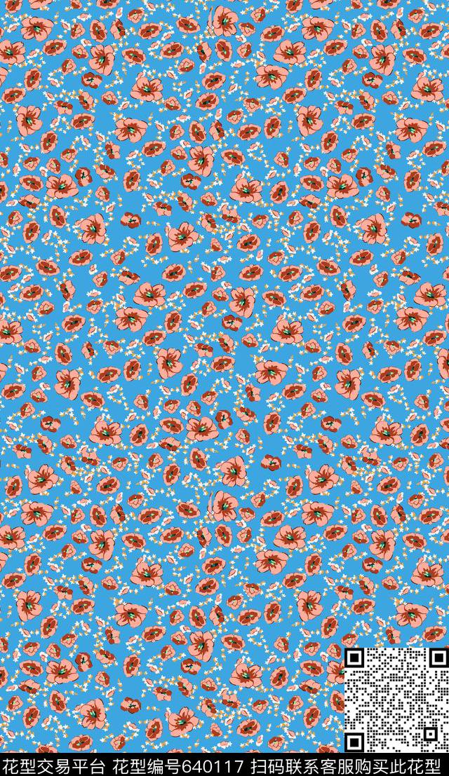 花朵花卉手绘矢量花朵传统印花华亿平台下载（图片编号: 640117） - 瓦栏（Walan）