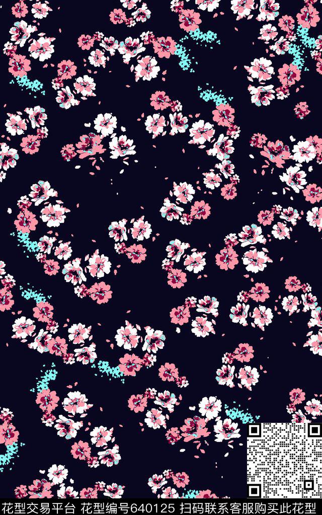 花朵花卉手绘矢量花朵传统印花华亿平台下载（图片编号: 640125） - 瓦栏（Walan）