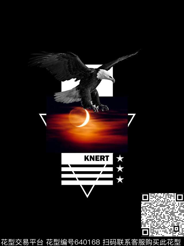 飞鹰风景男装T恤数码印花华亿平台下载（图片编号: 640168） - 瓦栏（Walan）