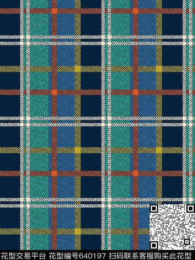 抽象几何格子传统印花华亿平台下载（图片编号: 640197） - 瓦栏（Walan）