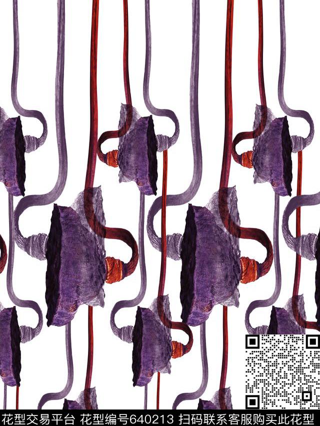 复古、手绘、荷叶传统印花华亿平台下载（图片编号: 640213） - 瓦栏（Walan）