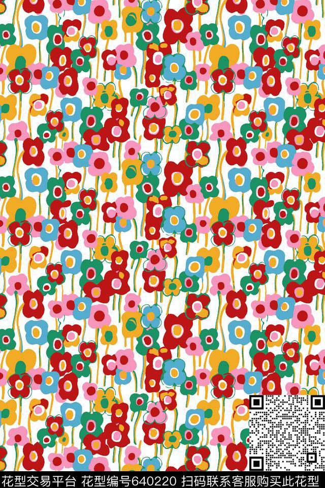 花卉衬衫裙子传统印花华亿平台下载（图片编号: 640220） - 瓦栏（Walan）