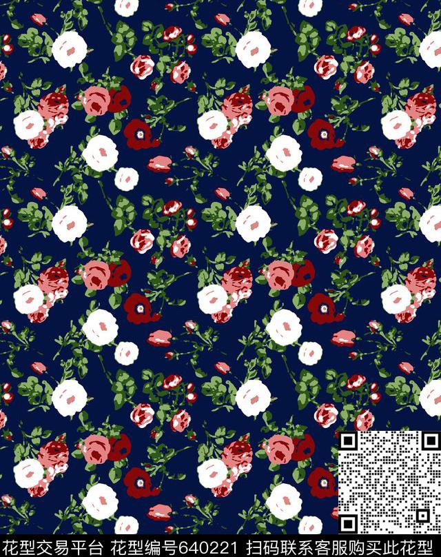 花卉衬衫裙子传统印花华亿平台下载（图片编号: 640221） - 瓦栏（Walan）