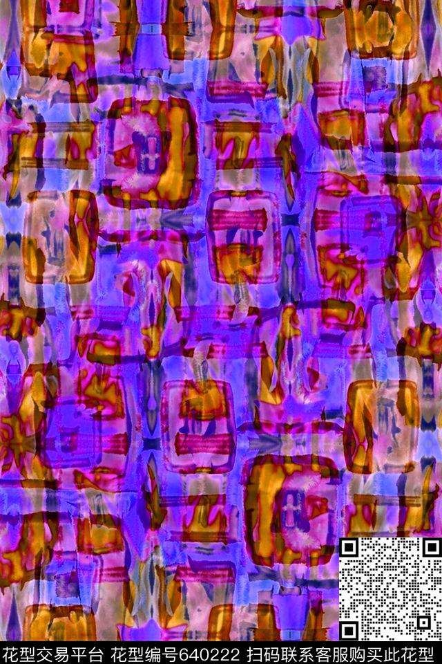 波浪条纹条子条纹数码印花华亿平台下载（图片编号: 640222） - 瓦栏（Walan）