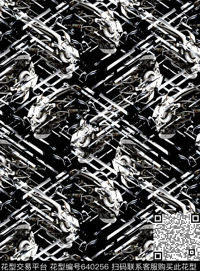 几何机器人重金属数码印花华亿平台下载（图片编号: 640256） - 瓦栏（Walan）