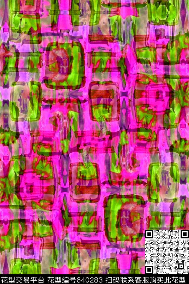 波浪条纹条子条纹数码印花华亿平台下载（图片编号: 640283） - 瓦栏（Walan）