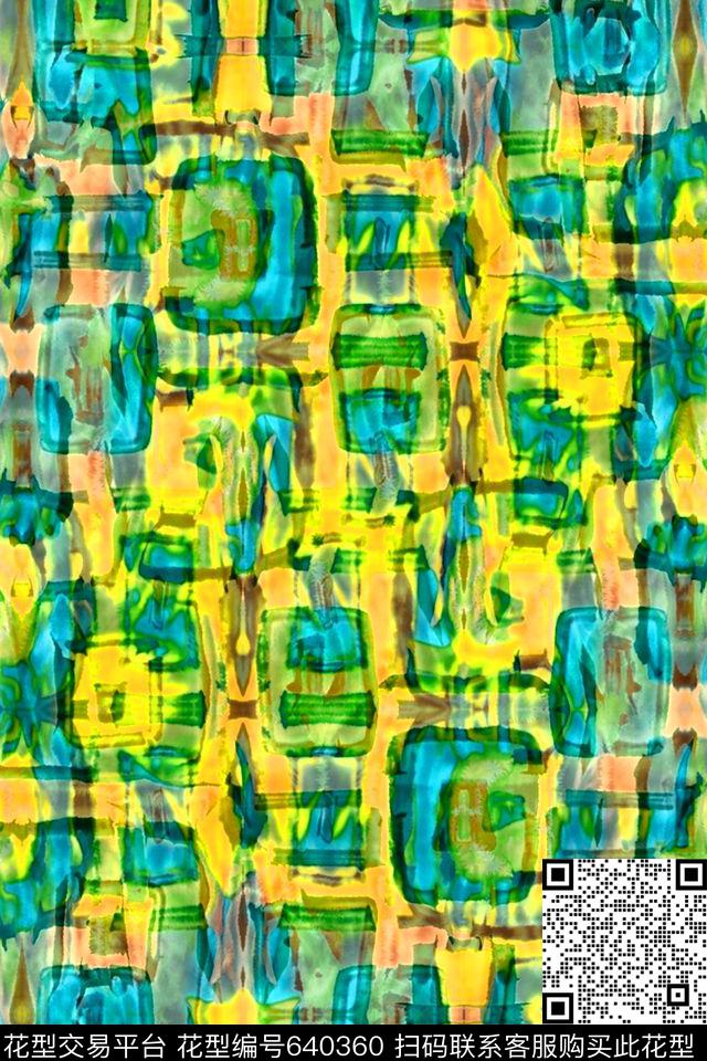 波浪条纹条子条纹数码印花华亿平台下载（图片编号: 640360） - 瓦栏（Walan）