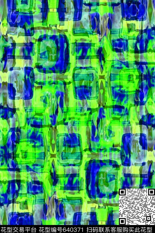 波浪条纹条子条纹数码印花华亿平台下载（图片编号: 640371） - 瓦栏（Walan）