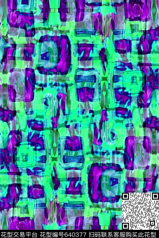 波浪条纹条子条纹数码印花华亿平台下载（图片编号: 640377） - 瓦栏（Walan）